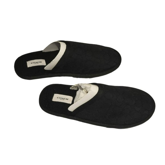 Coach Signature Jacquard Upper 9 Black   Faux Shearling - Picture 4 of 8